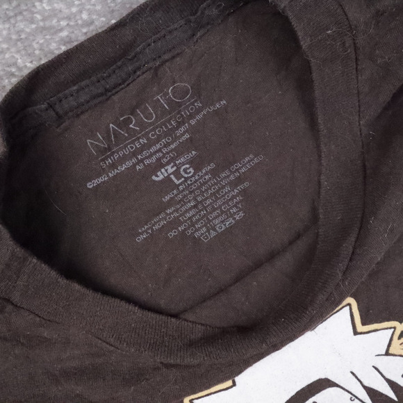 Naruto Raman Ichiraku Anime Large Brown Short Sleeve T-Shirt - Picture 5 of 10